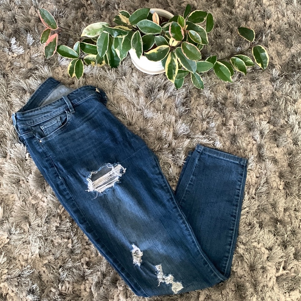 Guess distressed jeans.